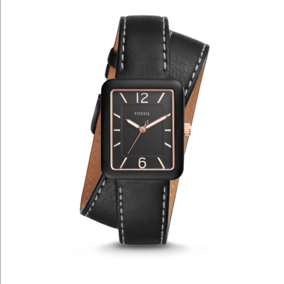 Fossil Accessories - NWT Fossil black leather watch Fossil Accessories - NWT Fossil black leather watch